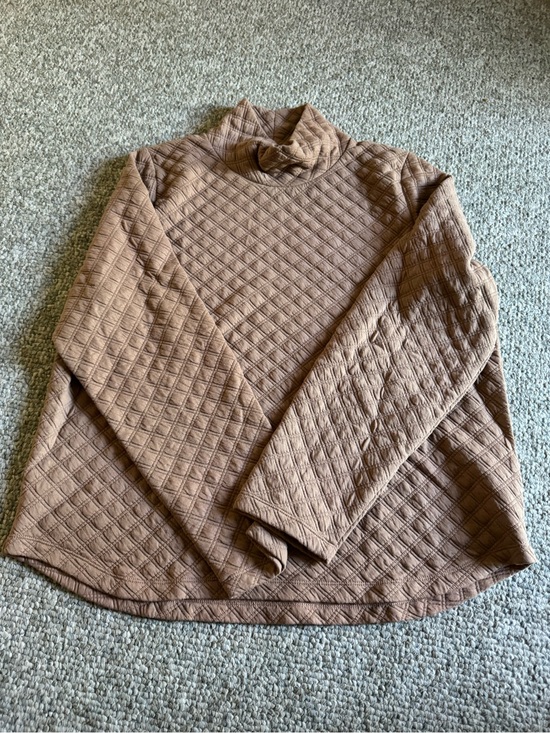 J. Crew Factory Sweaters - J. Crew Factory Quilted Turtleneck Sweater in Taupe